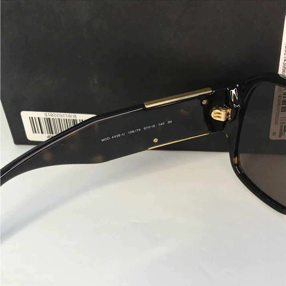 💯 - New Authentic Versace VE4436U Havana Dark Brown Sunglasses